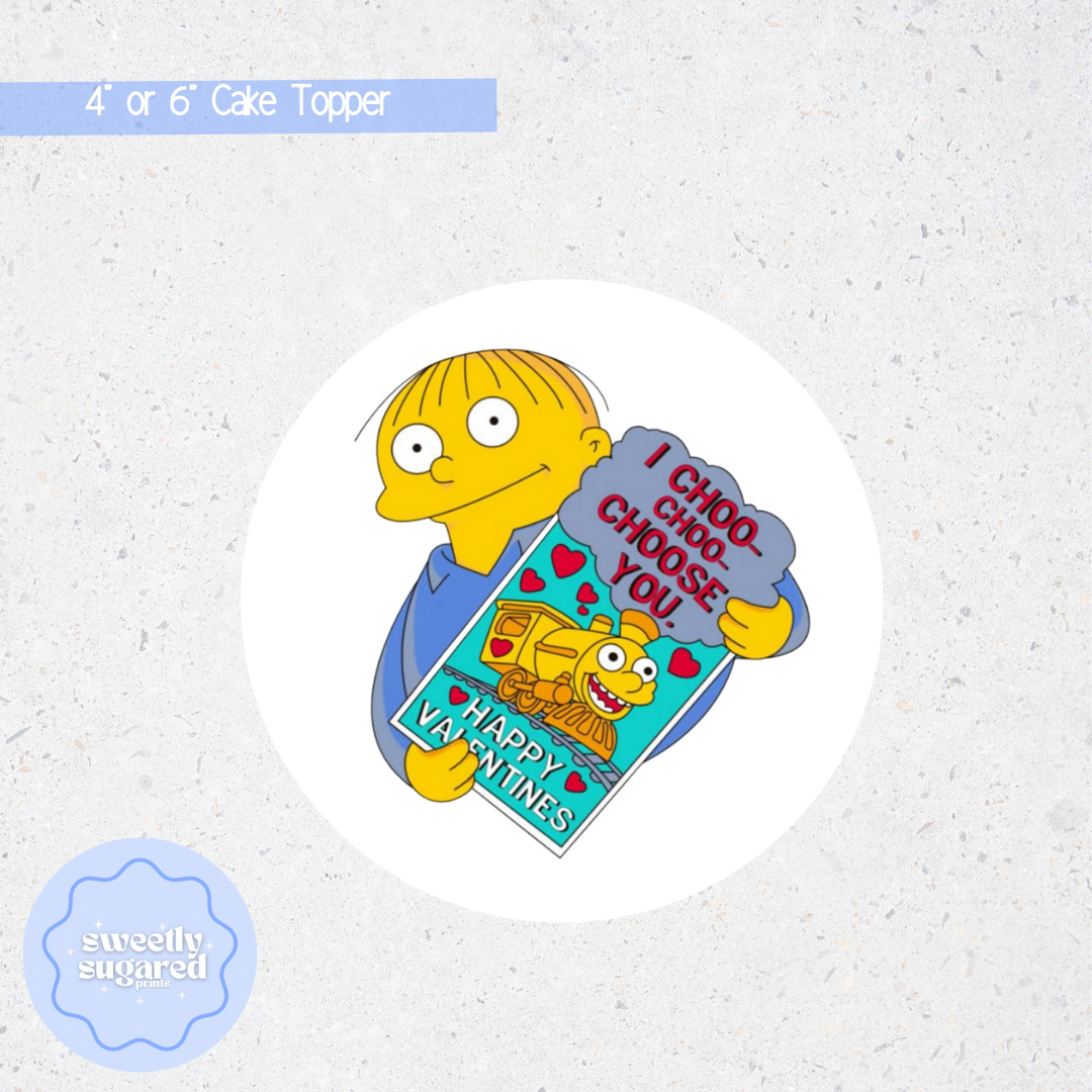 I Choo Choo Choose You Valentines Day Bento Cake topper