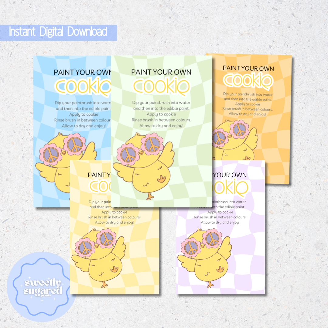 DIGITAL- Paint your own Easter cookie - All 5 Cards