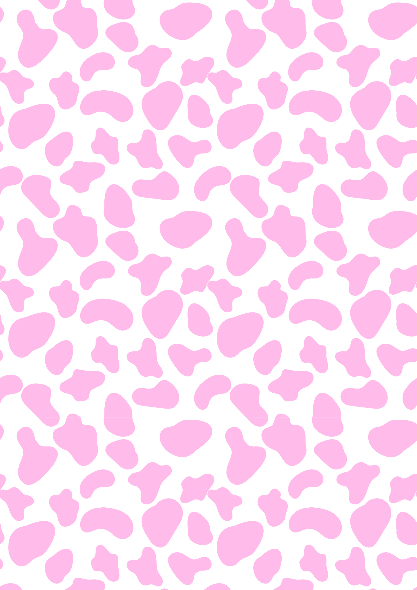 Pink Cow Print- A4 edible image
