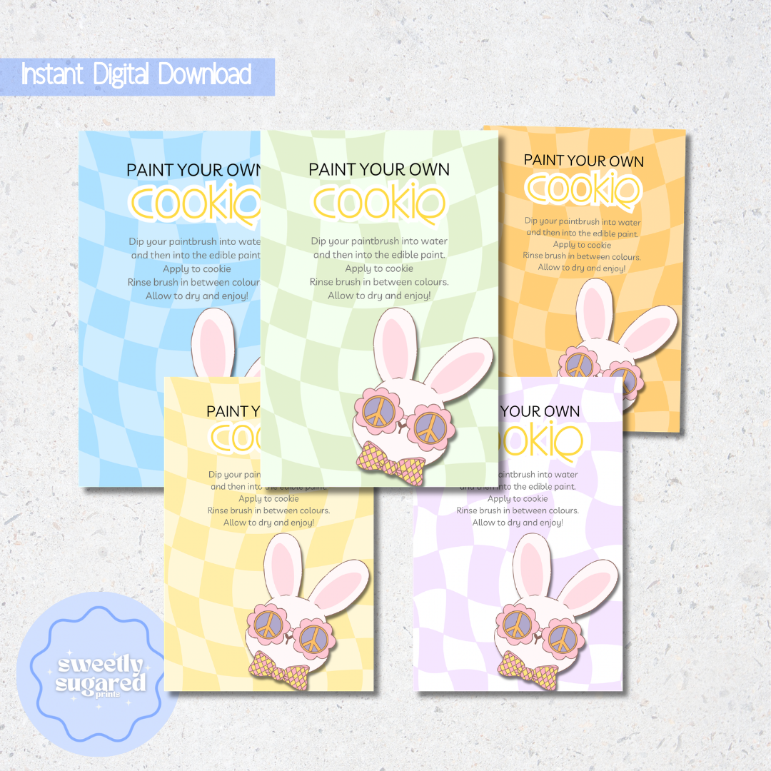 DIGITAL- Paint your own Easter cookie - All 5 Cards