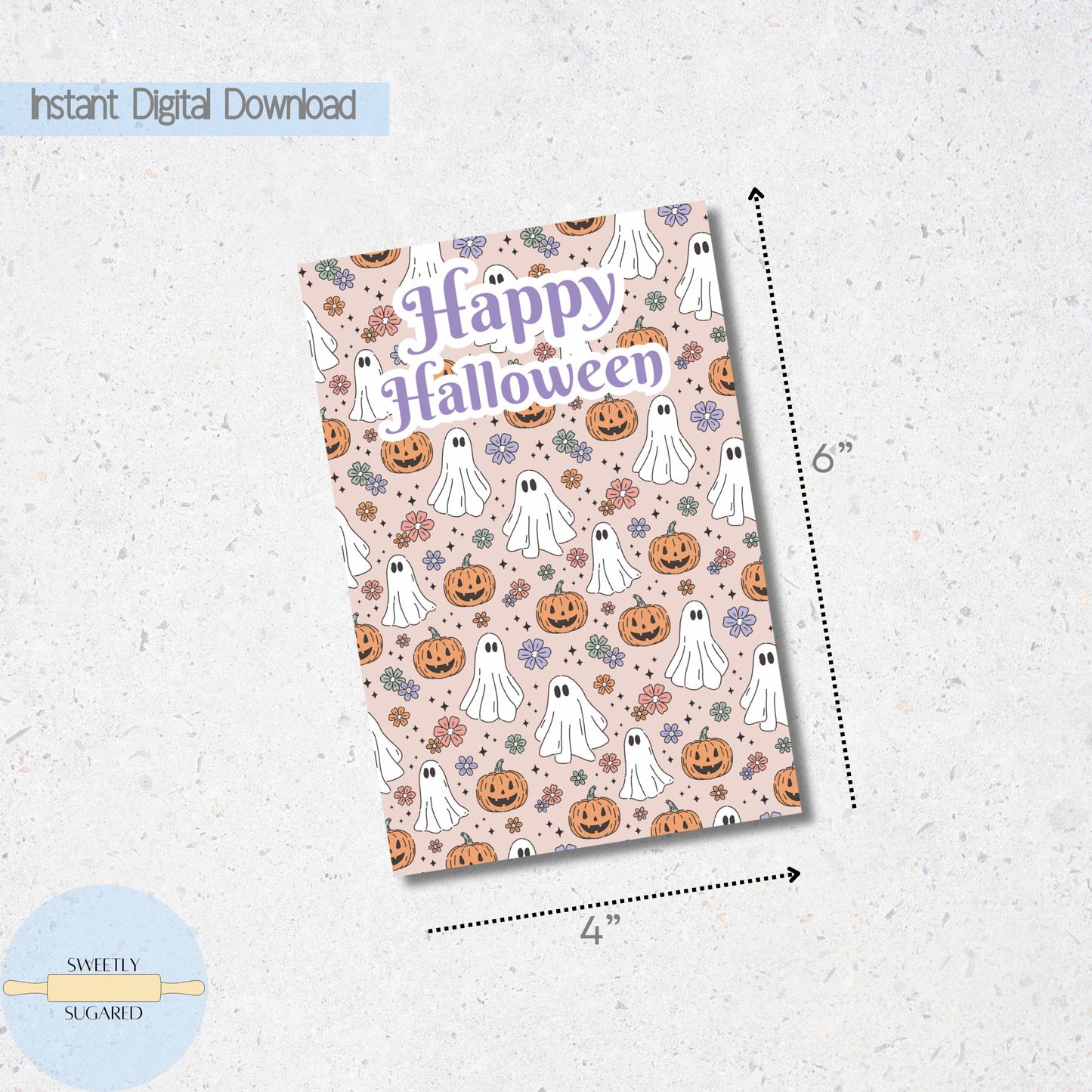 DIGITAL- Happy Halloween cookie card