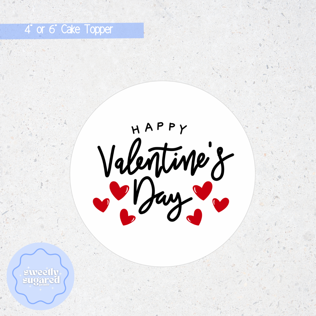 Happy Valentines Day Bento Cake topper