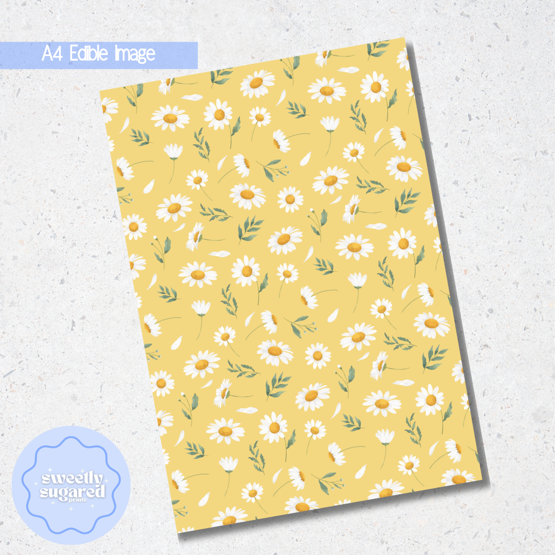 Daisy - A4 edible image