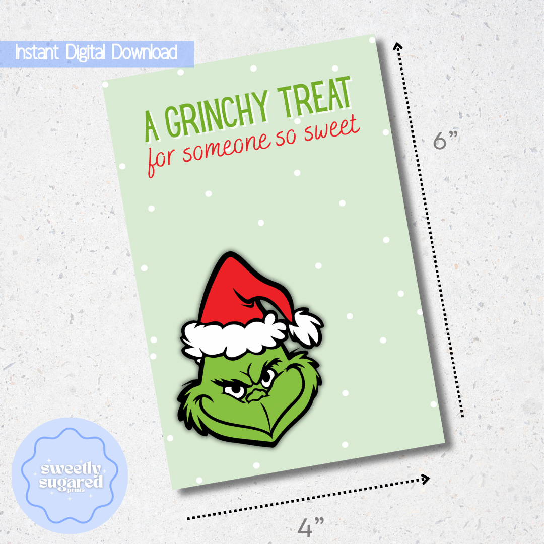 DIGITAL- A grumpy treat for someone so sweet cookie card