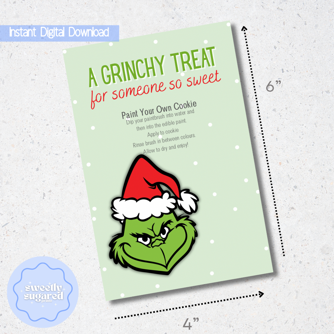 DIGITAL- PYO A grumpy treat for someone so sweet cookie card
