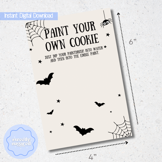 DIGITAL- PYO Halloween cookie card