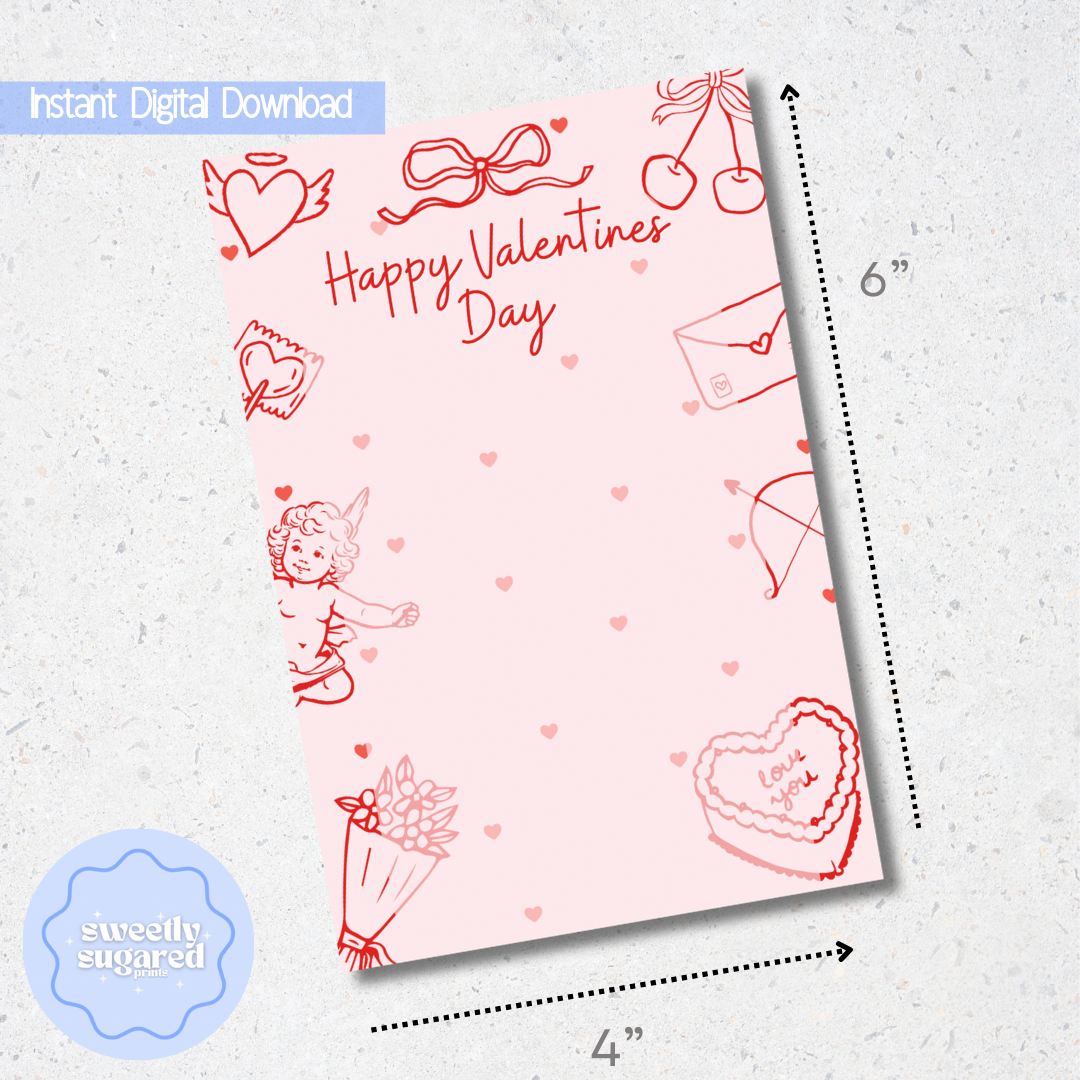 DIGITAL- Valentines Day Cookie card