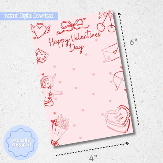 DIGITAL- Valentines Day Cookie card