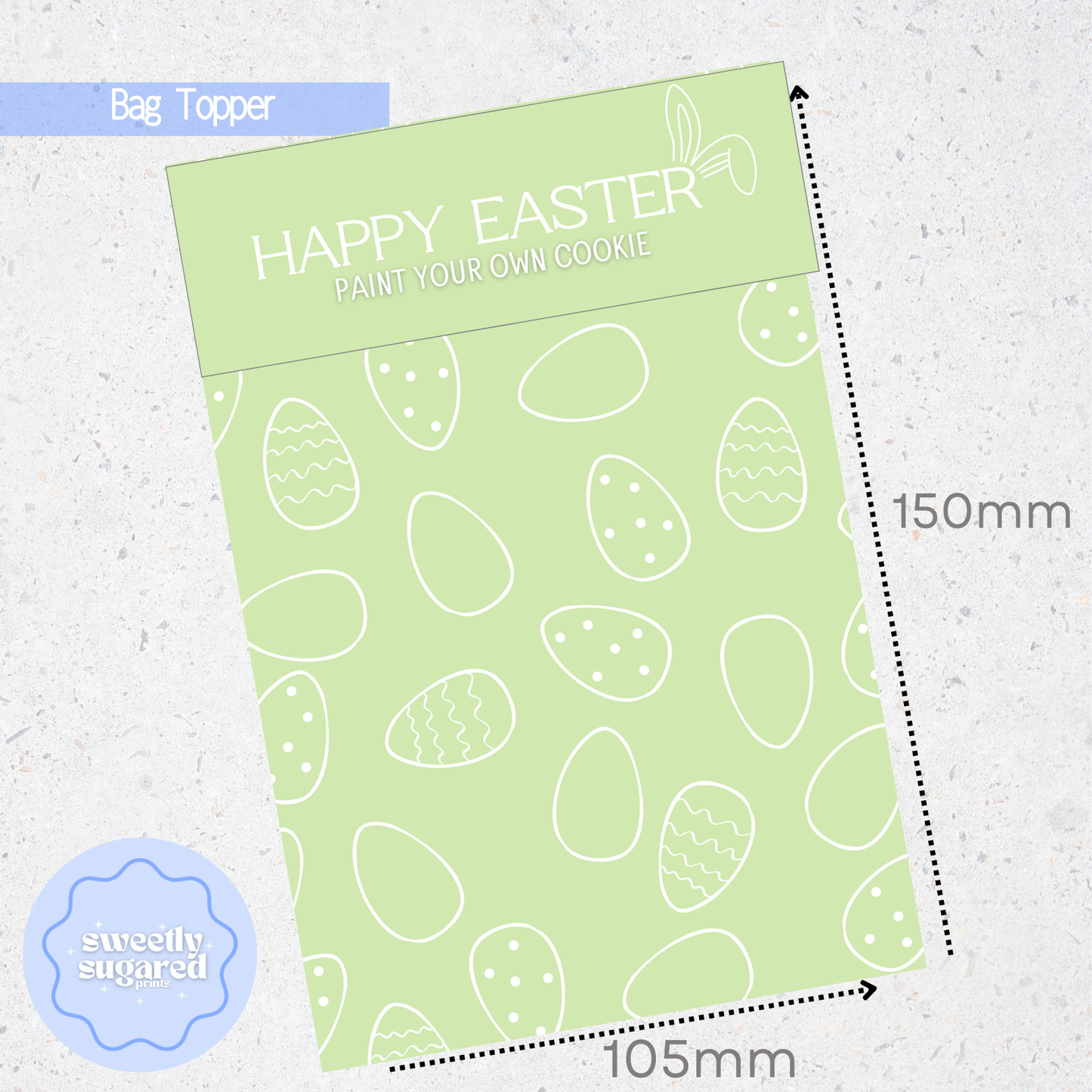 'Happy Easter' Bag Topper- 25 pack