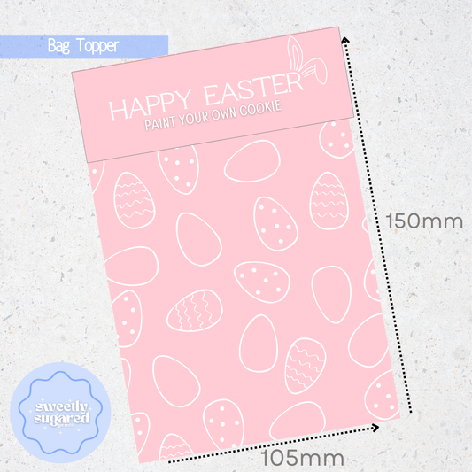 'Happy Easter' Bag Topper- 25 pack