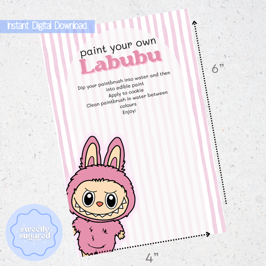 DIGITAL- Paint your own Labubu- Pink
