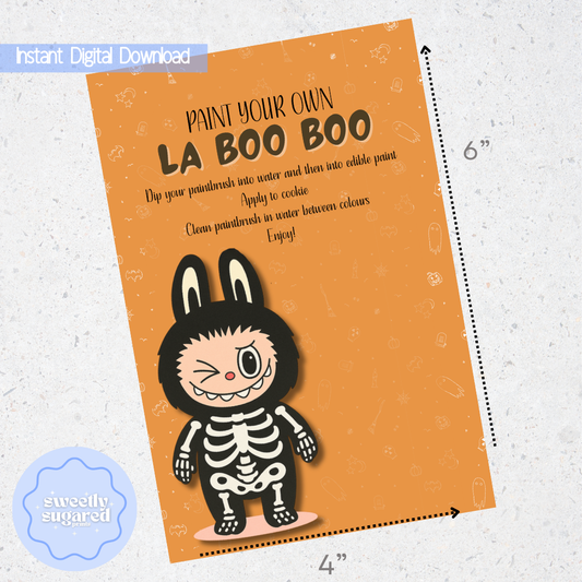 DIGITAL- Paint your own La Boo Boo- Skeleton