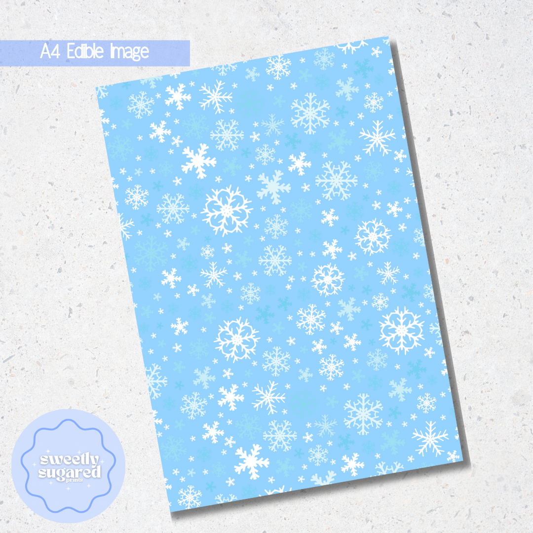 Snowflake - A4 edible image