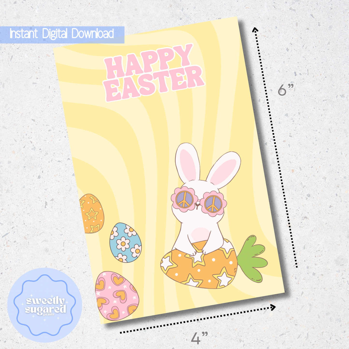 DIGITAL happy easter cookie card