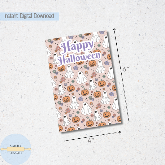 DIGITAL- Happy Halloween cookie card