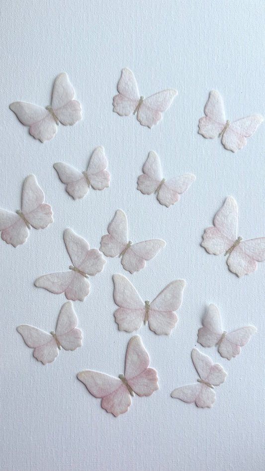 Light pink wafer butterflies- pack of 22