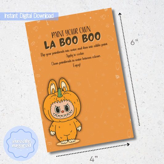DIGITAL- Paint your own La Boo Boo- Pumpkin