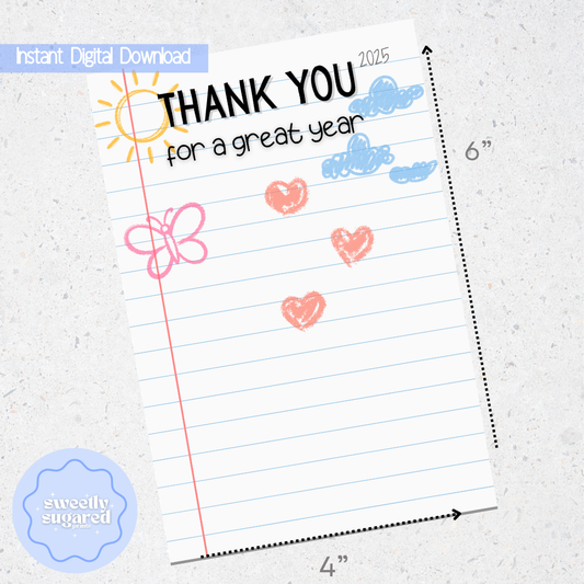 DIGITAL- Thank you for a great year cookie card