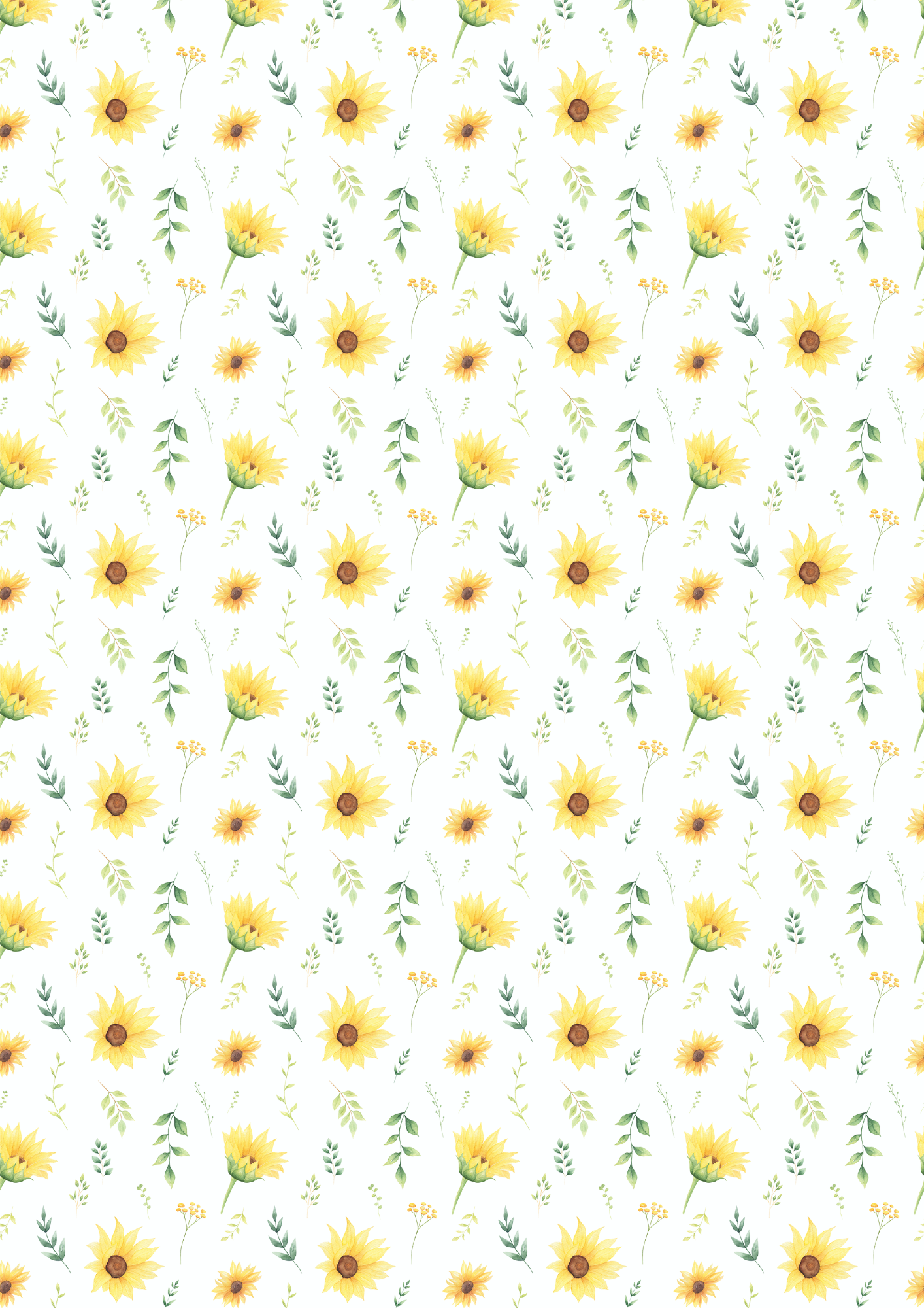Sunflower - A4 edible image