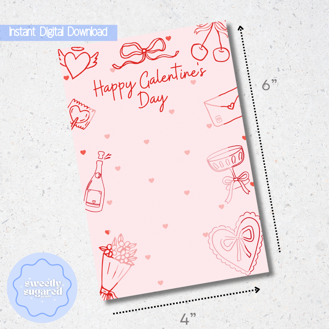 DIGITAL- Galentines Day Cookie card