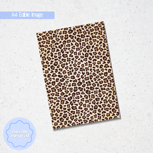 Leopard Print- A4 edible image