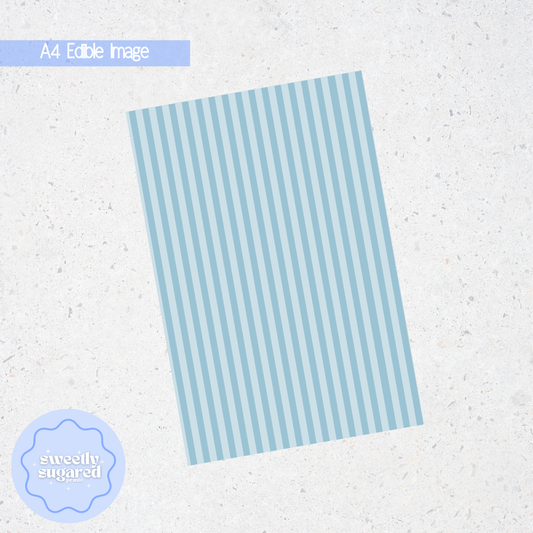 Blue Stripe- A4 edible image
