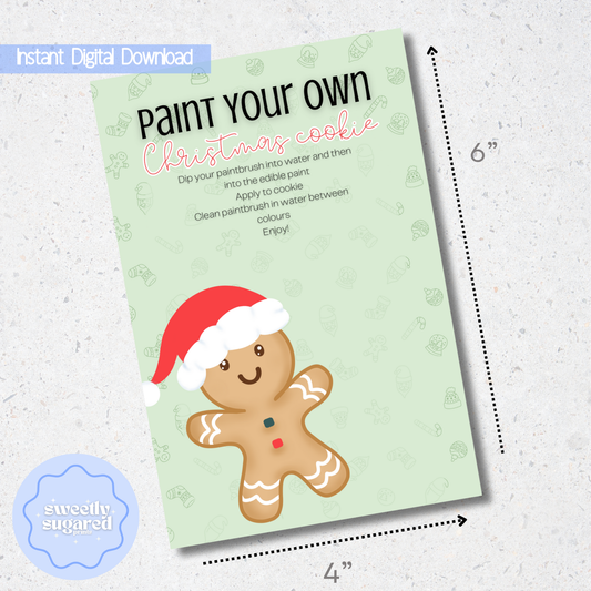 DIGITAL- PYO Christmas cookie card