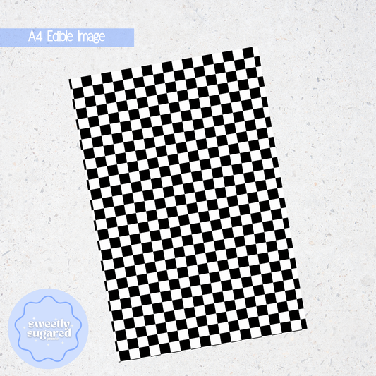 Checker print- A4 edible image
