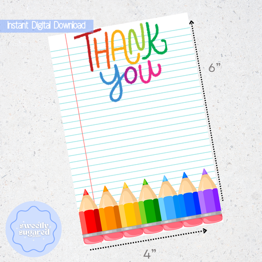 DIGITAL- Teacher Thank you cookie card