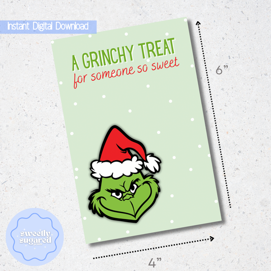 DIGITAL- A grumpy treat for someone so sweet cookie card