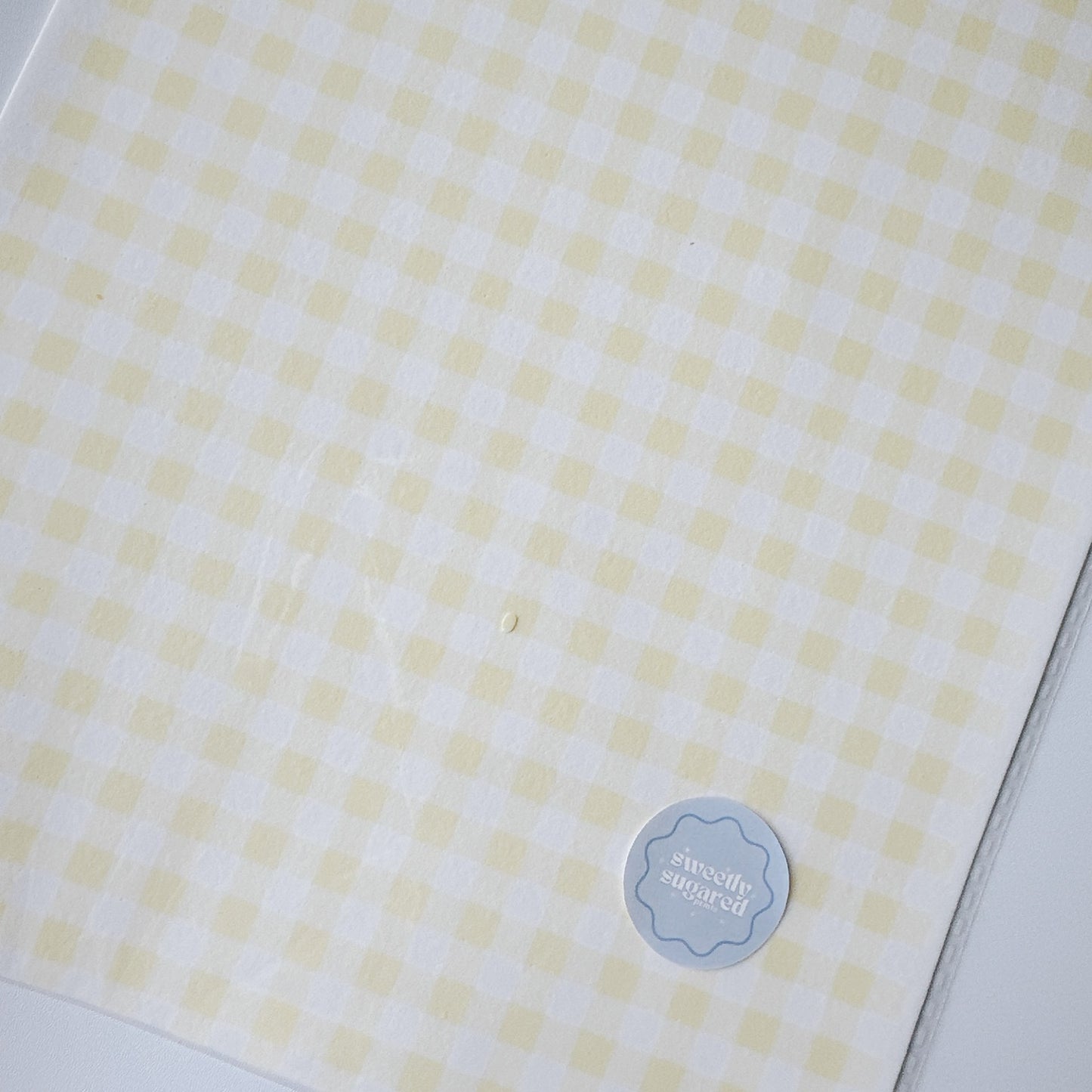 A4 pastel gingham edible sheet